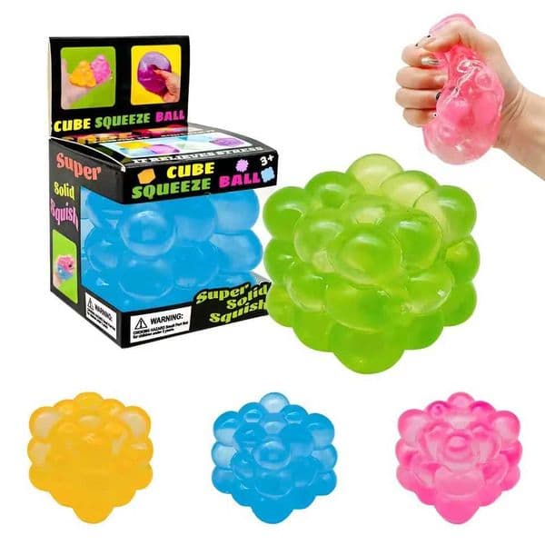 Schylling Needoh Nice Cube Sensory Fidget Stress Relief Anxiety Tool for Focus ADHD Office Desk Calming Gadget X260511