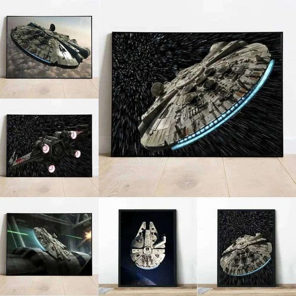 1pc painting Destroyer Millennium Falcon Canvas Wall Art Posters And Prints Classic Movie Pictures For Living Room Decor 26Y0511
