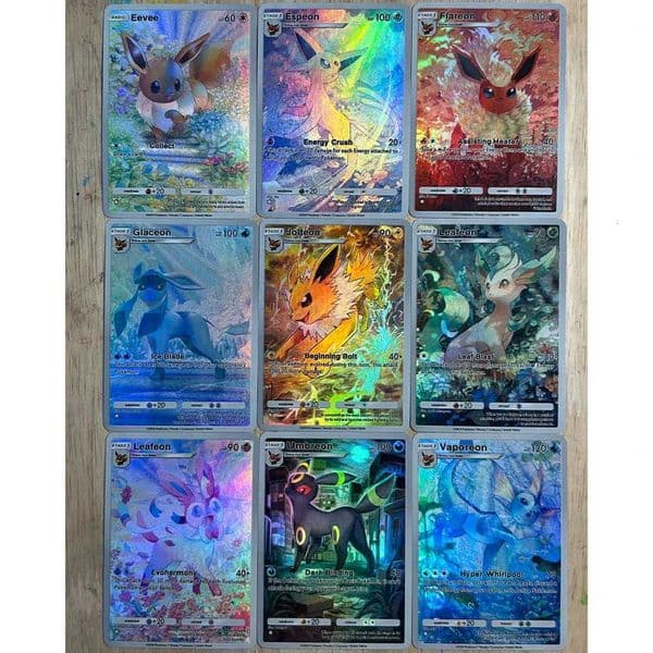 10Pcs/set POCKET Series Collection Card New PTCG English Mewoth Eevee Snorlax Sylveon Embossed Color Texture Flash Card Kid Gift L260511XTLT