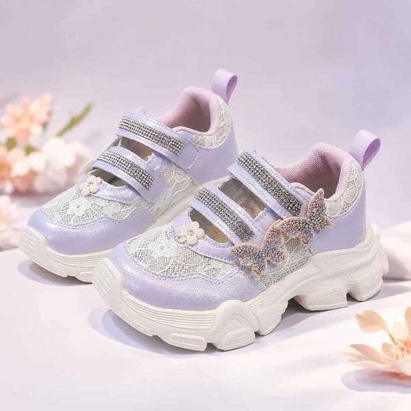 Summer Sport Shoes For Girls Korean Style Luxury Rhinestone Teenager Girls Sandals Anti-slippery Childrens Summer SandalsL260511
