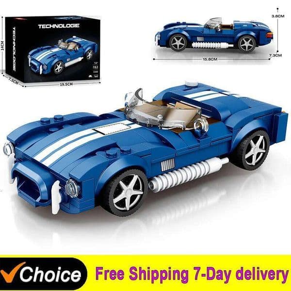 NEW Sports Building Block Creative City Vehicle Classic Car Model Bricks Desktop Display Toys For Kids Holiday Gift W260511