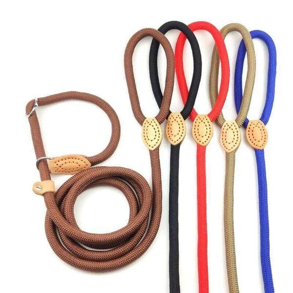 Dog Slip Lead Leash Heavy Duty Braided Rope Adjustable Loop Collar Training Leashes for Small Medium Dogs 26W05011