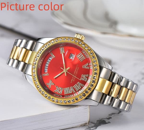 Rol 2026 high quality men Luxury Watches Three stitches series mens 40mm quartz Watch European Top luxury brand Steel Strap clock Fashion Dual calendar function one