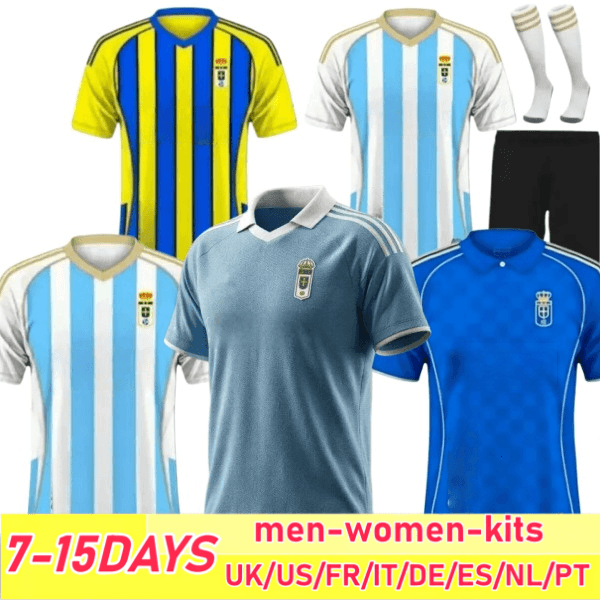 Real Oviedo 100TH Soccer Jerseys 2026 ALEMAO ILYAS NACHO V.M. S. CAZORLA COLOMBATTO PARASCHIV PORTILLO SEOANE Home Away Player Fans football shirts men kids kits