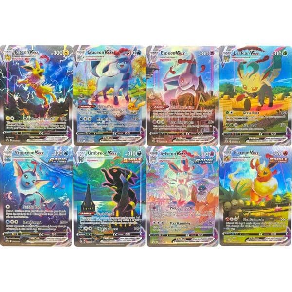 PTCG Collection Cards EN Jolteon Vaporeon Flareor Espeon Vmax DIY Self Made Single Card Classic Game Anime Card Gift Toy L2605116OS1