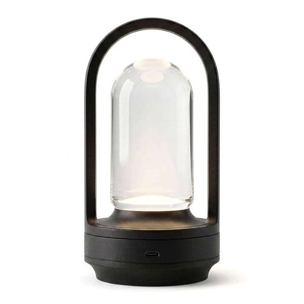 Modern Rechargeable Led Lantern Lamp, Cordless Bedside Table Lamp with 3 Color Temperatures, Dimmable Portable Night Light
