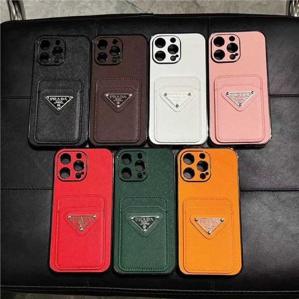 Trendy Brand Apple 15 Pro Max Card Slot Phone Case Compatible with iPhone 17 Luxury Leather 13 Pro Protective Cover T260509
