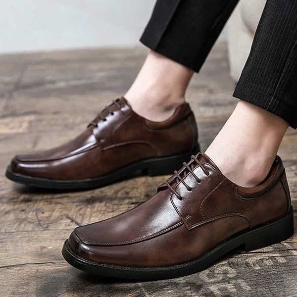 High Quality Square Toe Mens Dress Leather Shoes Classic Office Social Leather Shoes For Men Casual Business Party Shoes Male H260509