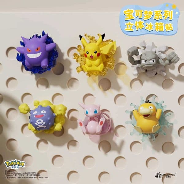 Official Pokmon Series Peripheral 3D Magnetic Fridge Magnet Gengar Figurine Dream Pikachu Decoration L260511M8C5