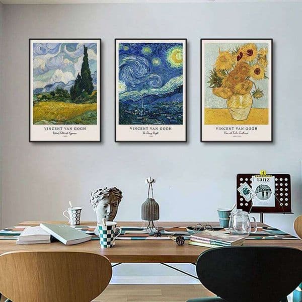 Vincent Van Gogh Writings Prints and Posters Great Work The Starry Night Canvas Painting Decorations for Living Room Wall Art 26Y0511