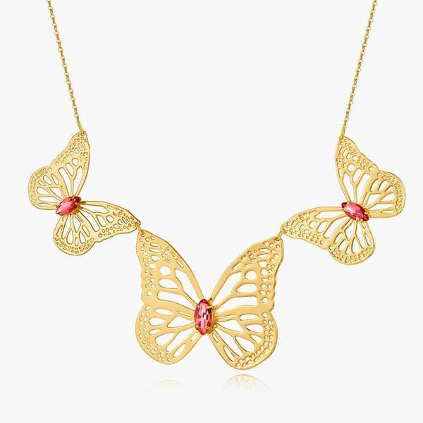 european and american fashion accessories ins live stream products amazon bestseller hollow butterfly necklace exquisite gift choice