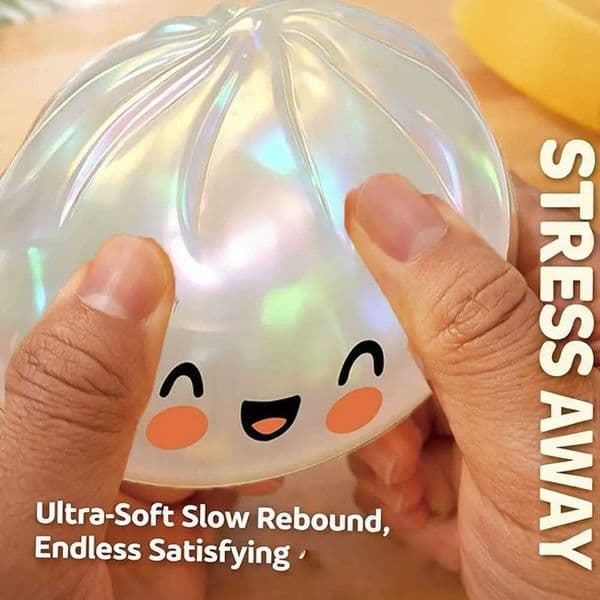 Cute Dumpling Toy Set Stress Relief Fidget for Kids Adults Kawaii Glitter Food Sensory Toys Gift in Steamer X260511