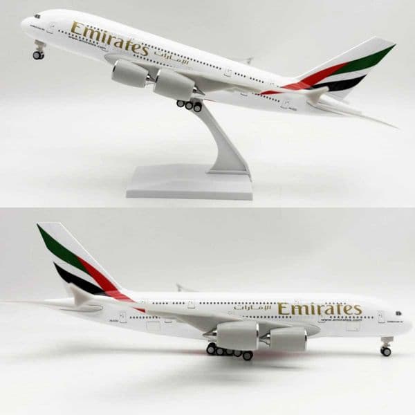 30cm A380 UAE Emirates Airbus Solid Aircraft Model Display Toy Collectible Gifting Piece for Model Enthusiasts L260509K2X3