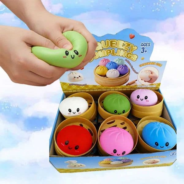 Random color mini Squishy dumpling squishies Bun Sensory Fidget Toys Colored Glitter Steamer Bun Decompression X260511