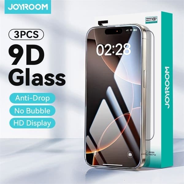 Joyroom 1/2/3pcs HD Glass For iPhone 17 16 15 14 13 12 Pro Max Screen Protector For iPhone 17 16 Pro Max Glass Tempered Glass 260427ww