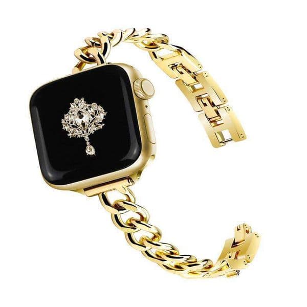 Suitable for Apple Watch, slim bracelet wristband, iWatch watch strap, stainless steel metal women's model