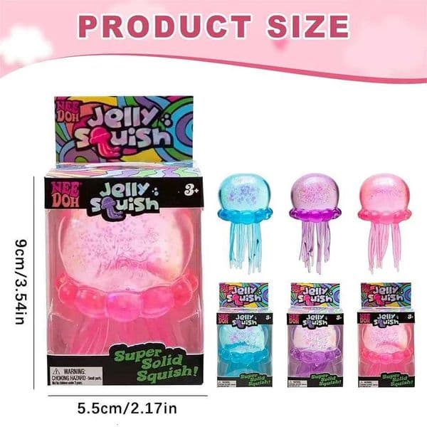 Needoh Fuzz Ball Jellyfish Squishy Blind Box Random Color Soft Stress Relief Toy Cute Relaxing Squeeze Sensory Toy L260511