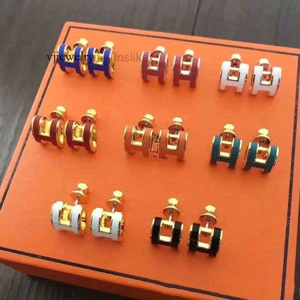 Brand Designer woman H Stud High Quality Fashion Letter Gold Plated Crystal Earring Party Wedding Earrings Jewelry No box