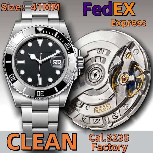 Clean Factory Super Clone 41MM Mens Designer Watches Top-3235 Movement Automatic Machinery Ceramic Bezle Sapphire Glass Glide Lock Diving Watch With Box
