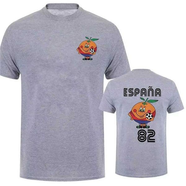 Naranjito T Shirt Mens Womens T-Shirt Crewneck Espana 82 Spain Mascot 1982 Soccer Football Tee Shirt Short Sleeve Casual TopsL260511