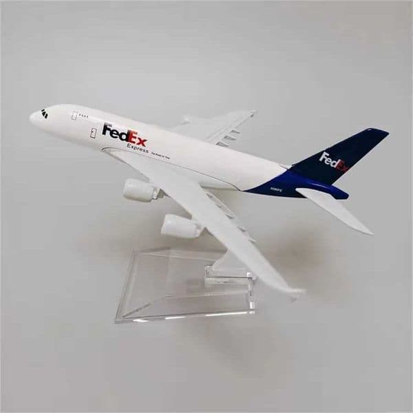 16cm Alloy Metal Federal Aviation A380 Die-cast Aircraft Model Toys 380 Airbus Airline 1400 Scale Aircraft Model L260509ANLM
