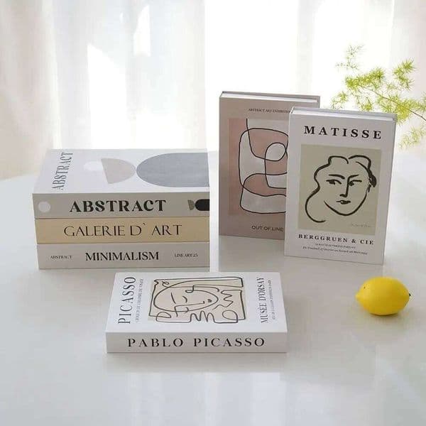 Foldable Fake Books Ornament Photography Prop Shelf Display Decorative Abstract Lines Simulation Book 26W05011