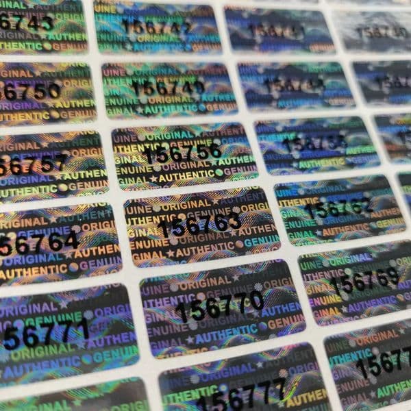 1000pcs SECURITY SEAL TAMPER EVIDENT Warranty void stickers 20mmX10mm hologram Numbered 260506