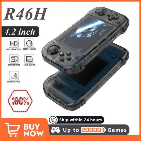 R46H Retro Handheld Game Console Open-Source Built-in WIFI 1024*768 4.2 Inch IPS Screen Pocket Video Movie Player Boy's Gift W260511
