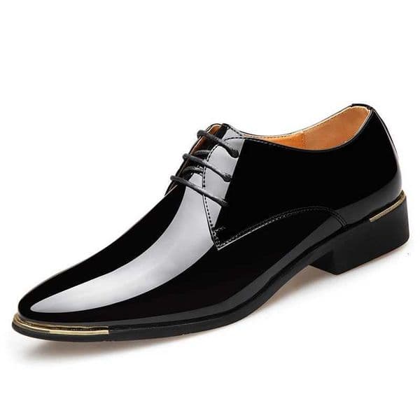 Patent Leather Men Dress Shoes 2021 New Mens Business Shoes Italian Style FashiMen Wedding Shoes Male Footwear 38-47 H260509