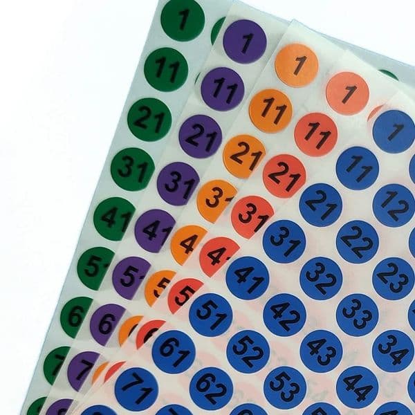 10 Sheets 1-100 Serial Consecutive Red Number Labels 1cm Paper Number Sticker Self-adhesive Round Sticker 260506