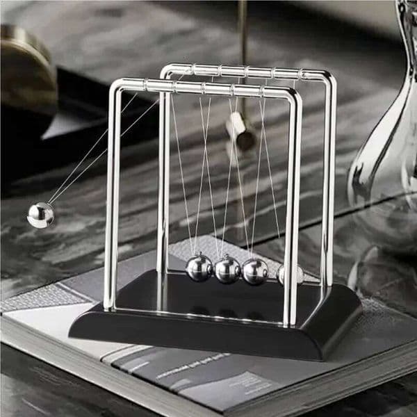 Newton's Cradle Balance Steel Ball Desk Toy Gift Gravity Pendulum Teaching Supplies Physics Science Metal Home Office Decoration 26W05011