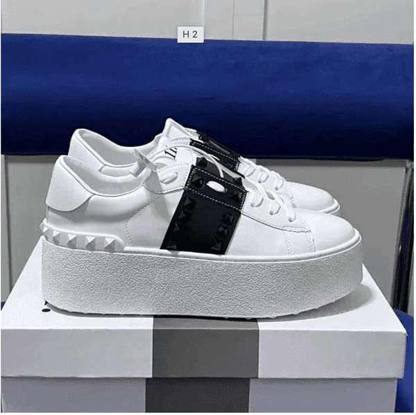 Designers Sneaker Shoes White Platform Spike Trainer Thick Bottom Spikes Woman Shoe Chunky Casual Tennis