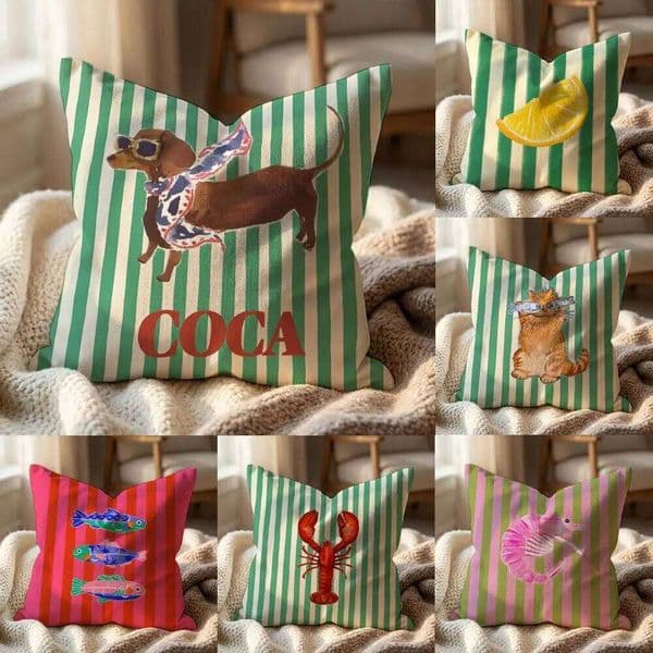 Design stripes Cushion Multi-Scene Pillow Case Cover Home Car - Reversible, Soft & Durable for Daily Use 26Y0509