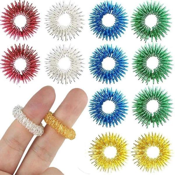 Finger Acupressure Ring Sensory ADHD Autism Stress Relief Anxiety Toy Adults Children Juguetes Antiestres Ansiedad Z260511