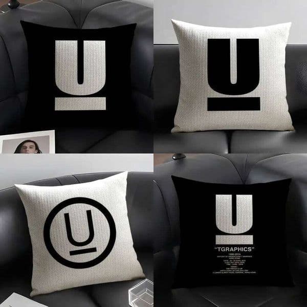 Pillow Case U-Undercover Classic Cushion Cover Natural Linen Organic Fabric Double-Sided Printing Sofa Home Decor Breathable 26Y0509