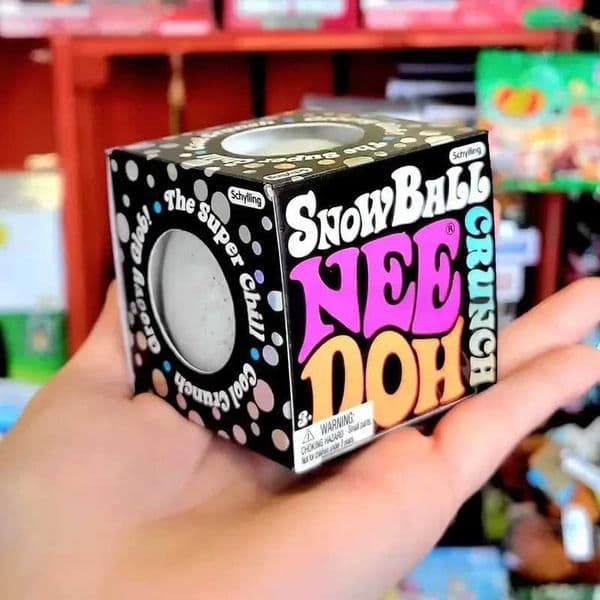 Schylling NeeDoh Snow Ball Crunch Squeeze Fidget Toy Soft Stress Anxiety Relief Sensory Toy For Adults Home Office Relaxation X260511