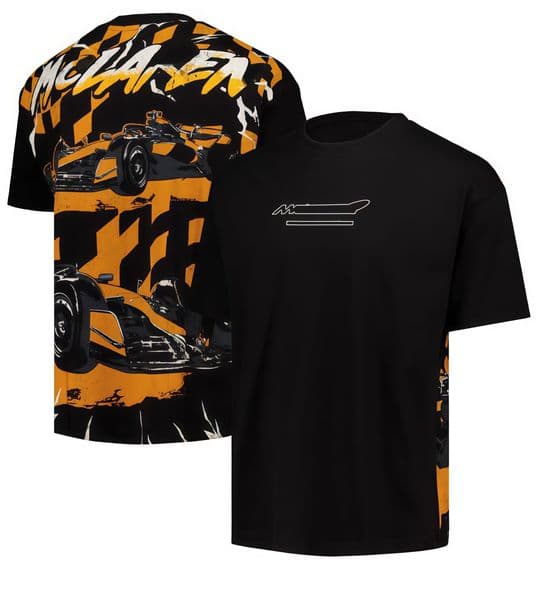 Racing style graphic tee, breathable fabric, perfect for street wear and motorsport fans all year round.