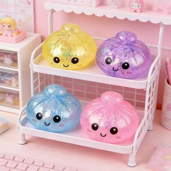 Hot Glitter Dumpling Simulation Flash Dumpling Pressure Ball Slow Rebound Soft Pinch Decompression Office Decorat Birthday Gifts X260511