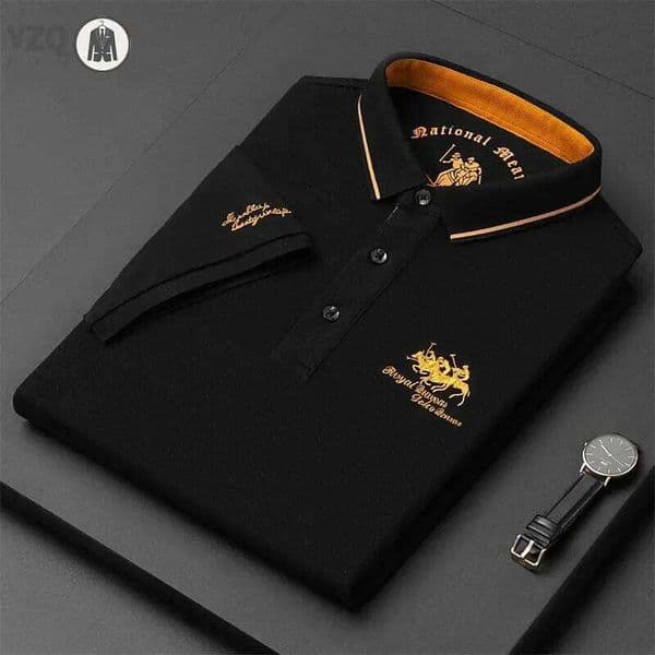 Men's Embroidered Casual Fashion Short Sleeved POLO Shirt Summer Comfortable Top 26L0511