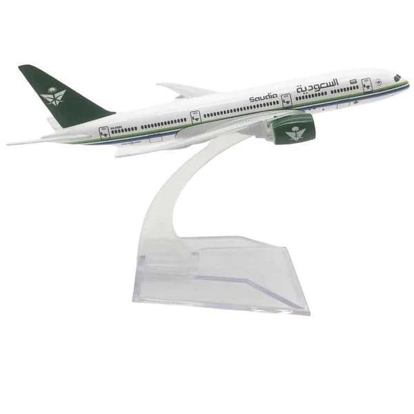 16cm Saudi Arabia Airlines B787 Airbus 1400 Scale Boeing 787 Airline Die-cast Alloy Metal Airplane Model Toy with Stand L26050992U5