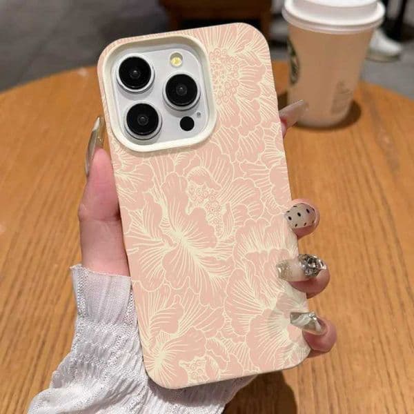 Elegant Floral Print Phone Case For iPhone 17 16 15 14 13 12 11 Pro Max XR XS Soft TPU Shockproof Protective CoverJ260511