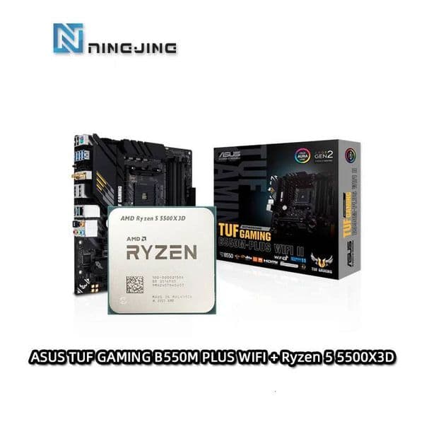AMD R5 5500X3D CPU ASUS TUF GAMING B550M-PLUS WIFI II AMD B550 microATX motherboard Suit Combo Bundle DDR4 Socket AM4
