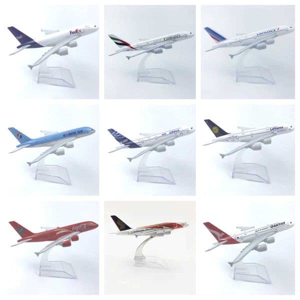 16CM A380 Series airplane kit Alloy Metal Diecast Airplanes Toy Airbus 380 plane model for Collection Gift L260509LB8U