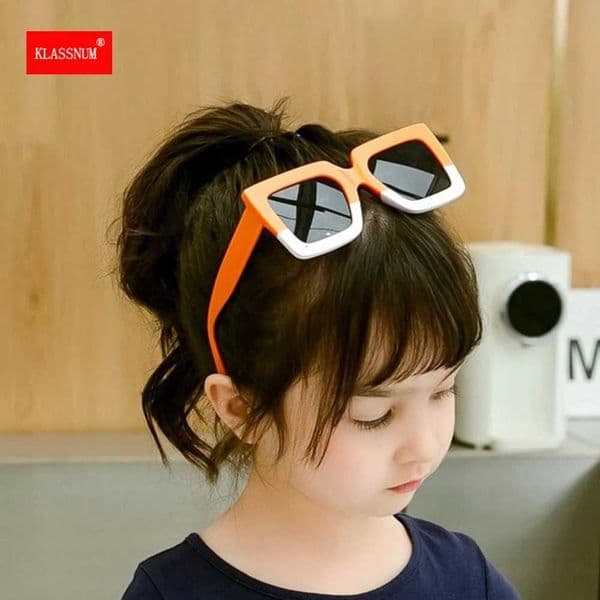 Kids Sunglasses Boy Girls Oversize Square Sun Glasses 2023 Trendy Baby Sunglasses Double Color Frame Children Fashion Shade 1PCsJ260511