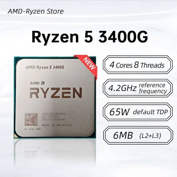Amd Ryzen R5 3400g 37Ghz 4-Core 8-Thread Cpu Processor Socket Am4