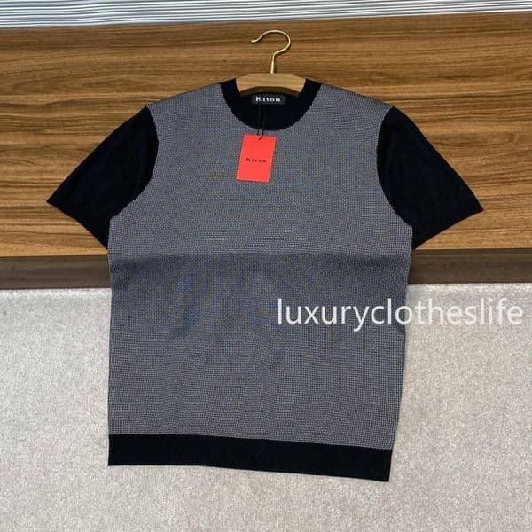 Designer T Shirts Men Spring and Summer Kiton Fashion Business Casual Mens Round Neck Sweater K1289