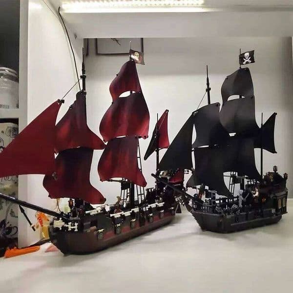 16009 1097pcs Pirate Ship Building Blocks Queen Annes Revenge Boat Toy Bricks Model Compatible Kids Birthday Christmas Gifts 26Y0511