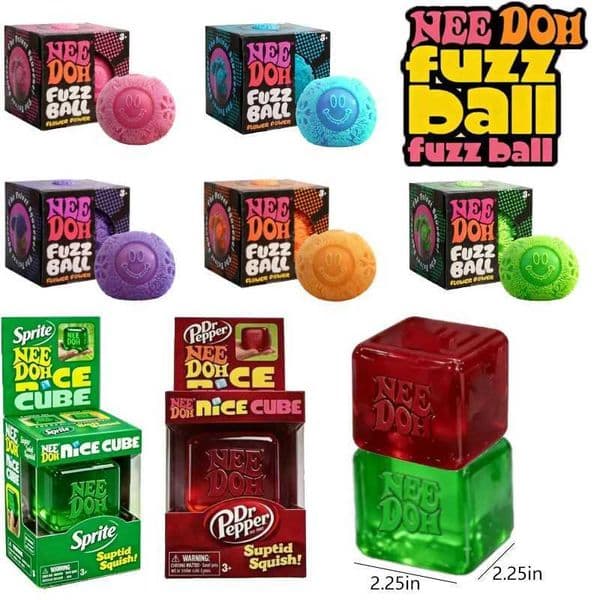 Nee Doh Fuzz Ball Series Desktop decompress Ornament Stress Relief Toys Squishy Toys for Under Pressure Fun Soft Stress Ball X260511