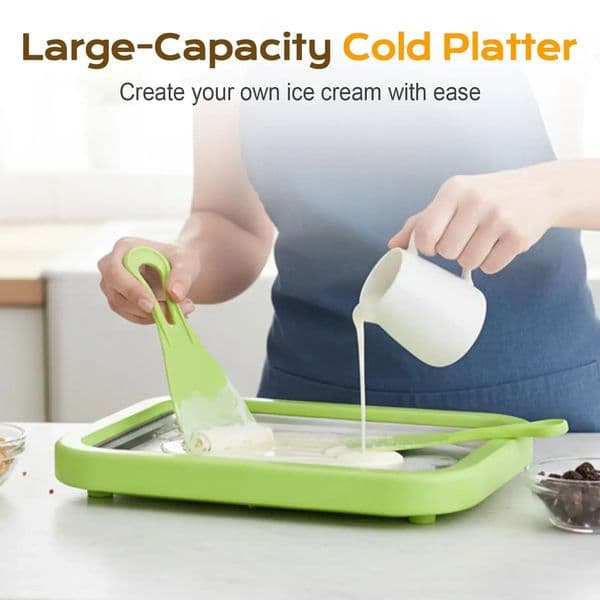 Multifunctional Rolled Ice Cream Maker Cold Sweet Fried Pan DIY Household Frozen Yogurt for Homemade Stir Fry Tray 260512