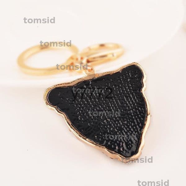 Mens Diamond Setting Keychain Designer Large Leopard Head Shape Hollow Design Keyring Gold Silver Uniqueness Anti Lost Keyrings PT With box